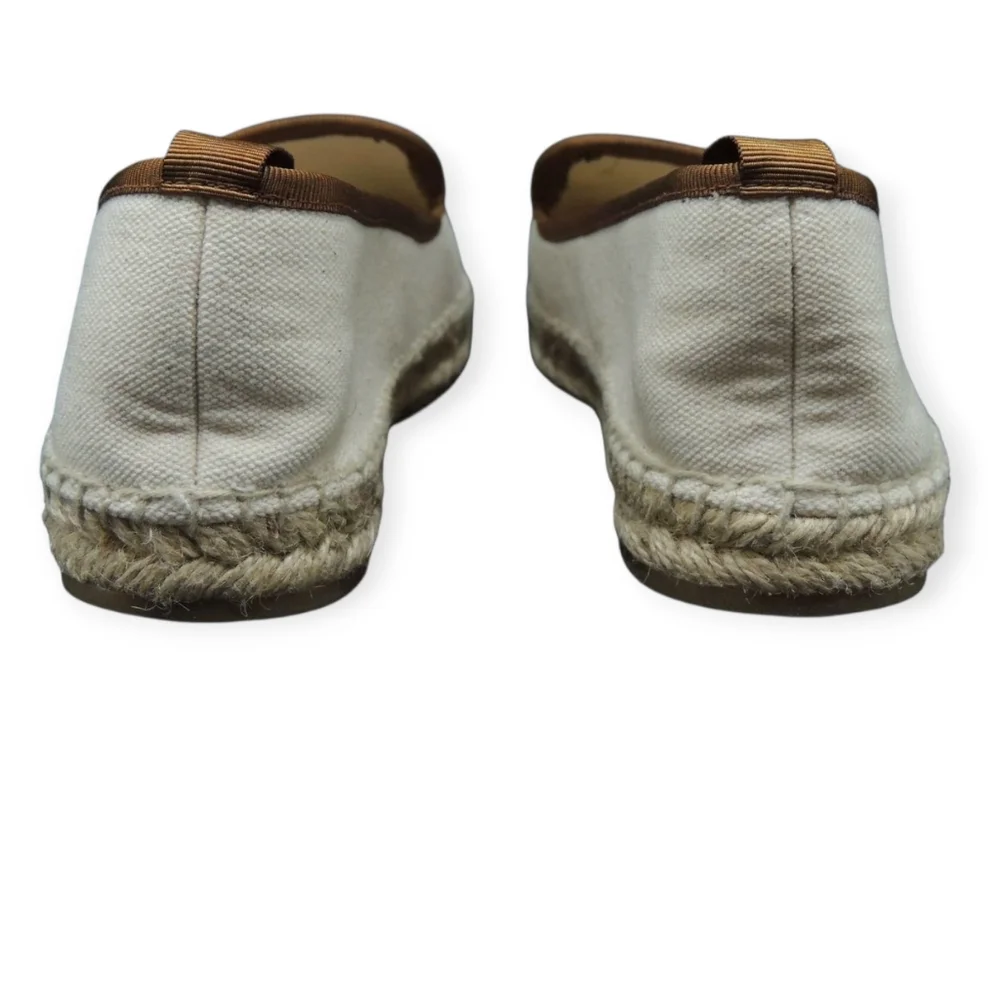 FENDI Cream/Brown Espadrille Flats Size 5‎